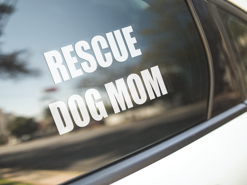 Rescue Dog Mom Decal