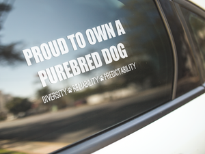 Proud Purebred Dog Owner Decal