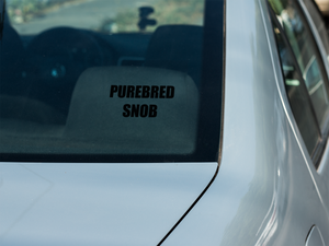 Purebred Snob Car Decal