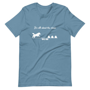 Alaskan Malamute Lure Coursing Fast CAT Shirt in Blue